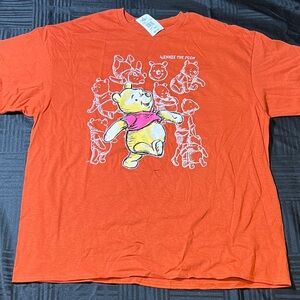 Disney Orange Winnie the Pooh T-Shirt- Adult XXL- NWT